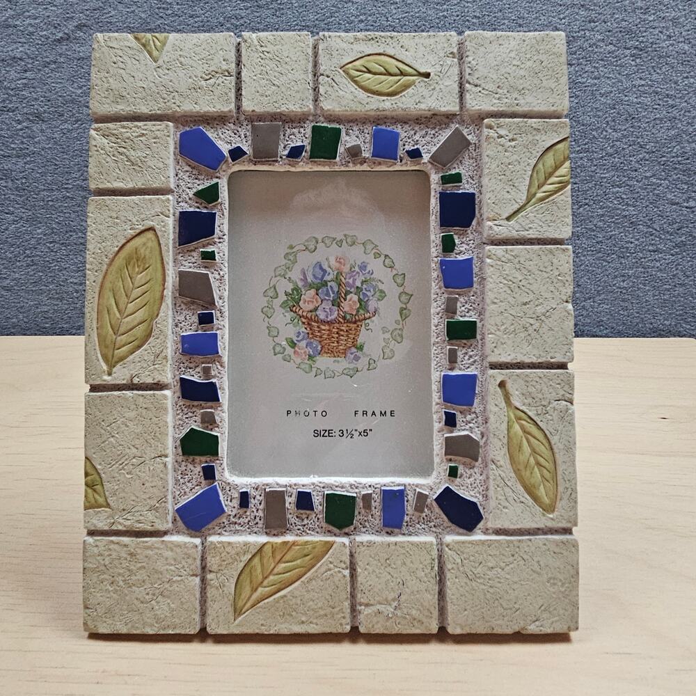 Vintage (1990s) NOS Photo Frame by Home Interiors & Gifts Nature Leaves